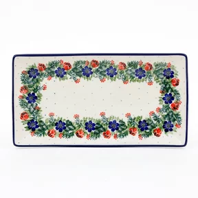 Tacka ceramiczna C26 30/16,5cm<br> 1535X Czerwony wianuszek